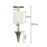 Hard Ground Compatible Fertilizer Root Feeder Shovel Long-Lasting Manual Fertilizer Injector Tool Stainless Steel Body for Farmers
