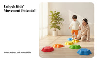 Layered Snowflake Stepping Stone Toy Molded Plastic Sound and Light Stepping Toy Raised Pattern Balance Game Indoor for Children