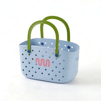 Basket with Handles Portable Plastic Storage Basket with Handles Compact