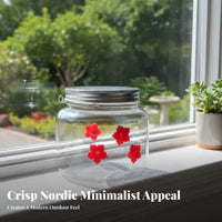 Attracts nectar-loving avians Suction holder Flower Feeder Window Mount Nectar Dispenser Easy to Fill for Gardeners, Families, Garden, Backyard, Patio