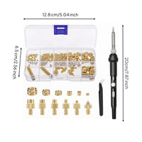 Interchangeable Heads Hot-Melt Insert Nut Soldering Kit Transparent Storage Case Insert Nut Soldering Iron Compartment Organizer