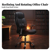 Height Adjustable Highspine Reclining Chair with Footrest 360-Degree pivot Computer Seat Ergonomic Design Office Furniture Lumbar Support for Remote Workers, Students, video game enthusiasts, Study Room