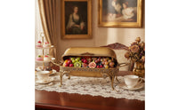 Fruit Tray with Handles Ornate Serving Tray with Lid Openwork Container for Hosts