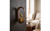 Door Bell with Wooden Frame Hanging Door Chime Bell Minimalist Wind Chime for Entryway, Wall