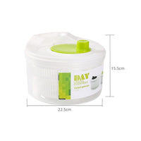 Countertop Salad Dryer with Crank Perforated Manual Vegetable Dryer Sturdy Lettuce Dryer Food-Grade for Kitchen