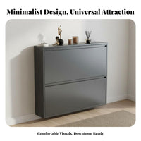 Space-Saving Slim Tip-out Shoe Cabinet Large Capacity Narrow Tilting Shoe Storage Dust-Proof Narrow Entryway Cabinet Minimalist Design for Apartment Dwellers, Homeowners, Families, Hallway, Small Areas, Living Room, Bedroom