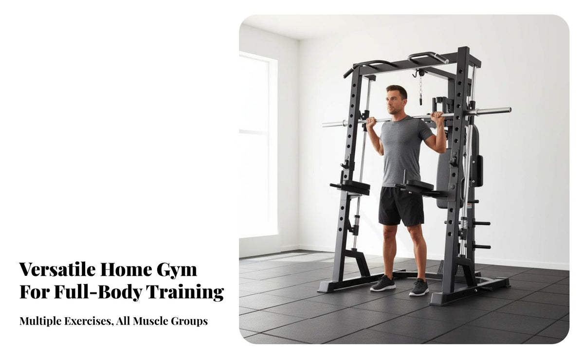 Comprehensive Linear Bearing Machine Full Body Workout Linear Bearing Machine Power Cage Heavy-Duty Steel Frame Domestic Exercise Rack Cage