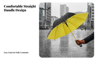 Transparent Umbrella Automatic Expand Long Handle Umbrella Reinforced Ribs Water for Public Transport User S, Common Commute