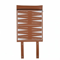 Foldable Backgammon Board Zipper Closure Leather Backgammon Board Strap Closures