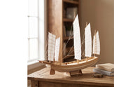 1/80 Wooden Sailing Ship Building Kit Historical Wooden Boat Building Kit Tabletop Sand Ship Model for Classroom