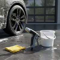 Adjustable Water Spray with Metal Nozzle Ergonomic Handheld Water Nozzle Anti-Slip Sprayer Compact for Outdoor Rinsing