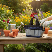 Waterproof Gardening Tool Tote Bag Large Capacity Oxford Cloth Garden Tote Water Resistant Garden Tool Bag Long-Lasting for Gardeners, Handymen, Yard Work, Home Repair