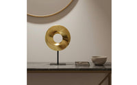 Geometric Tabletop Contemporary Design Abstract Metal Sculpture Gold Abstract Statue for Entryway
