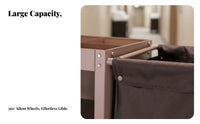 Hotel Cleaning Cart Multi-Versatile Hotel Cleaning Trolley Multifunctional Linen Collection Trolley for Housekeepers, Janitors, Hotels, Resorts