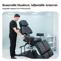 Hydraulic Permanent Design Chair PU Leather Upholstery Multi-Functional Massage Table Easy to Clean Adjustable Beauty Bed for Beauticians