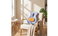 Ergonomic Back Cushion with Massage Heated Support Cushion Vibrating Memory Foam Backrest Comfortable for Drivers, Sofa