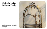 Half Birdcage mounted Mount Vintage & design Hanging Planter Distressed Finish