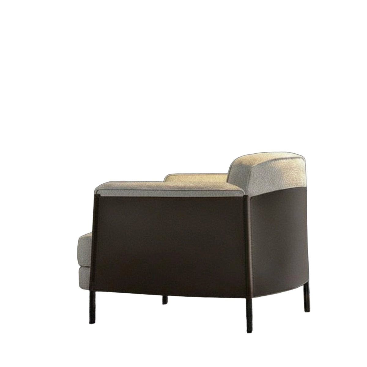 Plush Upholstery Highspine Accent Chair dense Wood Legs Single Sofa Curved Armrests Armchair Modern design for Apartment Dwellers, Hotel Guests, Living Room, Bedroom, Reception Area, perusing alcove
