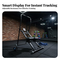 Home Step Climber Full-Body Workout Vertical Climber Exercise Machine Space-Saving Home Cardio Stepper for Women, Men, Indoor, Apartment, Living Room