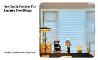 Electric Tranquility Shade Timer Function Smart Electric Shade Quiet Automated Lifting Curtain for Renters, Seniors, Bedroom, Study Room, Kitchen