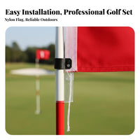 Golfs Flagstick Set Easy Assembly Portable Sturdy Construction for Driving Range, Outdoor