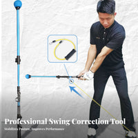Warm-up Tool Golf Swing Coach Indoor Outdoor Use Golf Posture Corrector Adjustable Length for Beginners, Amateurs, Home, Driving Range