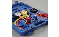 2 Pieces Easy to Use R134a High Low Pressure Adapter Leak-Proof R134a Refrigerant Coupler Kit Long-Lasting Straight Quick Connect Fitting Universal Fit for Mechanics, Air Conditioning Service, Auto Repair, Garage