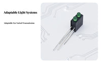 Clear Polarity Marking two-colorColor Light Emitting Diode housing Integrated Holder signal Light upright Alignment Electronic Component for Electronics Hobbyists, Engineers, Technicians, Control Panels, printed PCBs, DIY endeavors