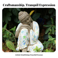 Tranquil Garden Ornament Compact Size Small Buddha Statue Intricate Design Mini Buddha Statue for Balcony, Patio, Desktop
