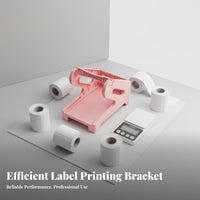 Shipping Label Roll Stand Large Capacity 2-in-1 Label Stand Fan-Fold Paper Holder Space Efficient Sturdy Construction