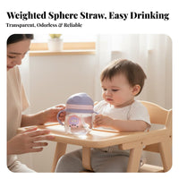 360° Drinking Weighted Ball Straw Cup Leak-Proof Baby Training Cup with Handles Anti-Choke Design for Toddlers, Babies, Travel, Daycare
