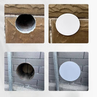 Air Conditioner Hole Cover Snug Wall Hole Cover with Spring Clips Blocking Hardware for Renters, Rental Apartments