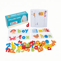 Spelling Game with Flash Cards Educational Spelling Game with Cards Letter Matching Toy Lowercase Wooden Matching Letters Toy