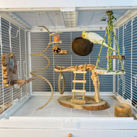 Wooden Parrot Climbing Ladder Toy for Beak and Claw Care