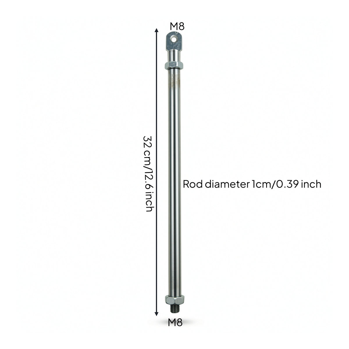 Push-Pull Rod Threaded Mechanical Linkage Assembly Rod with Terminal Fitting Adjustable for Machinists, Machinery, Repair Work