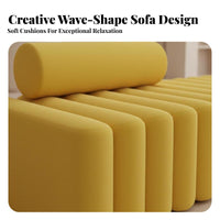 Minimalist Design Upholstered Guest Settee Long Strip Shape Upholstered Backless Settee Modern Look Commercial Furniture Elegant Aesthetics for Salon Owners, Shop Managers, Interior Designers, Clothing shop, Barbershop, Lobby, Bank