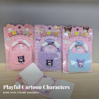 Cuddly Handbag Notepad Cute Design Mini Memo Pad Lanyard Pocket Sized Fuzzy Bag Memo Book for Teenagers, Cat Lovers, School, Daily Use, Travel
