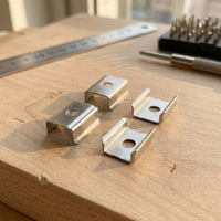 LED Strip Stainless Steel Fixing Clips for Under Cabinet Lighting, Kitchen Strip Lighting Mounts, Secure Self Tapping Screws, Cabinet Lighting