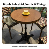 Industrial Design Dining Set Weatherproof French Design Woven Chair Resilient French Wicker Eatery Set for Restaurant Owners, Couples, Patio, Garden