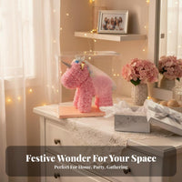 fantasy horseShaped Light Cute Design mythical horned creature Glass Dome Light Includes Plush Toy
