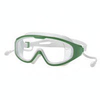 Crystal Clear Lens Swimming Goggles with Earplugs HD Vision Large Frame Swim Goggles Wide Angle View Adult Swim Mask Anti-Fog for Adults