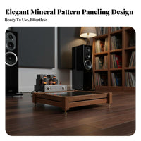 Premium Materials Single Layer Amplifier Stand Stable and Solid Cherry Wood Audio Platform Vibration Damping High-Fidelity Equipment Base Shock-Absorbing for Audiophiles, Home Theater