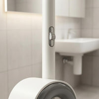 No-Drill Wall-Mounted Toilet Brush 360-Degree Cleaning Replaceable-Head Toilet Brush Compact