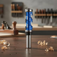 Flush Trim Router Bit with Top and Bottom Bearing Blue-Coated Flush Trim Bit Smooth Tool for Carpenters