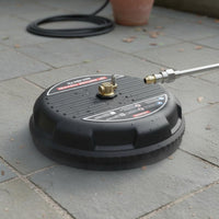Quick Connect Design 15 Inch Pressure Washer Surface Cleaner Twin Rotating Jets Rotary Surface Cleaner Dense Bristle Skirt Pressure Washer Floor Scrubber Heavy-Duty for Sidewalk, Deck