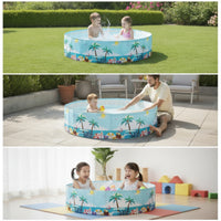 Collapsible Foldable Pool Portable Non-Inflatable Pool Easy Setup Space-Saving for Children, Toddlers, Families, Backyard, Garden, Patio