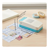 Wavy Edge Square Punch Card Making Supply Stamp Frame Puncher Easy to Use Decorative Border Punch for Teachers, Kids, Scrapbooking, School Projects