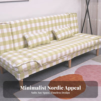 Space-Saving Fold-extendable Sleeper Loveseat Modern Minimalist aesthetic Sofa Bed firm density Foam padding transformable Couch Breathable Fabric for Apartment Dwellers, duos, Students, Small Apartments, Bedroom, Lounge Area