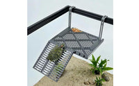 Turtle Basking Platform with Ramp Adjustable Hanging Turtle Platform with Suction Cups for Reptile Keepers