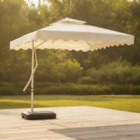 Cantilever Offset Patio Umbrella Square Cantilever Patio Umbrella Layered Vented Top for Poolside, Garden